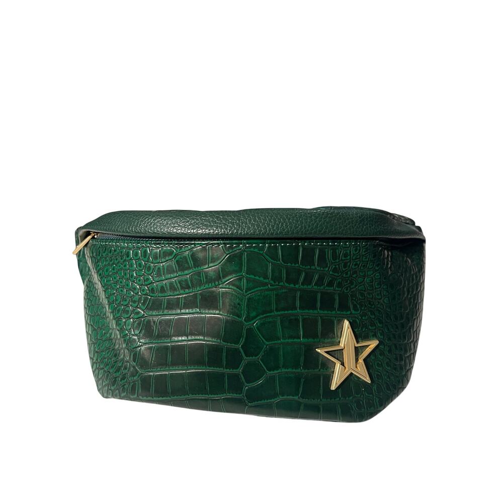 Jeffrey Star Blood Money Green Crocodile Gator Crossbody Bag Fanny Pack
